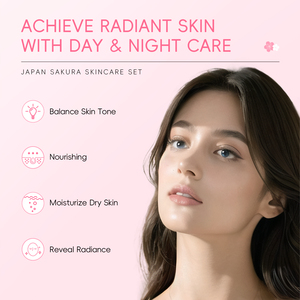 Set de Cuidado Facial Laikou <span class=keywords><strong>Japan</strong></span> Sakura de 6 Piezas con Protector Solar Spf50 Pa+++ Bloqueador Solar para Uso Diurno y Nocturno, Suero Facial y Crema - Product Image 3