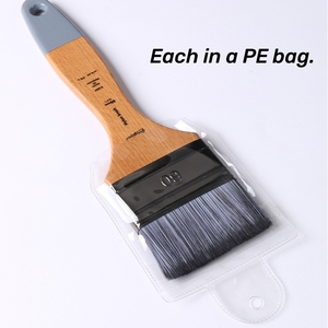Pinceaux plats professionnels Paul Cézanne 20mm-60mm en nylon synthétique brun avec manche en <span class=keywords><strong>bois</strong></span> pour peintures à l'huile, à la <span class=keywords><strong>gouache</strong></span> et à l'acrylique - Product Image 5