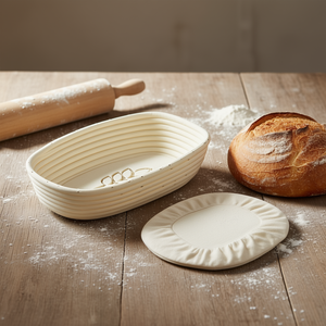 Westmark Proofing <b>Basket</b> Ear Oval With Cover For <b>Bread</b> Proofing Baking Tools - Product Image 3