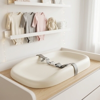 Tapis à langer antidérapant en EVA, imperméable et lavable, avec ceinture de sécurité, tapis de puériculture doux pour commode, du nouveau-né au bambin