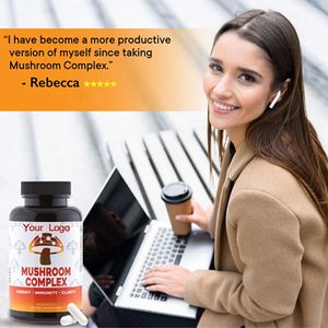 Supplément de cerveau végétalien pour soutenir le système immunitaire et la santé du cerveau Capsule organique de champignons nootropiques - Product Image 4