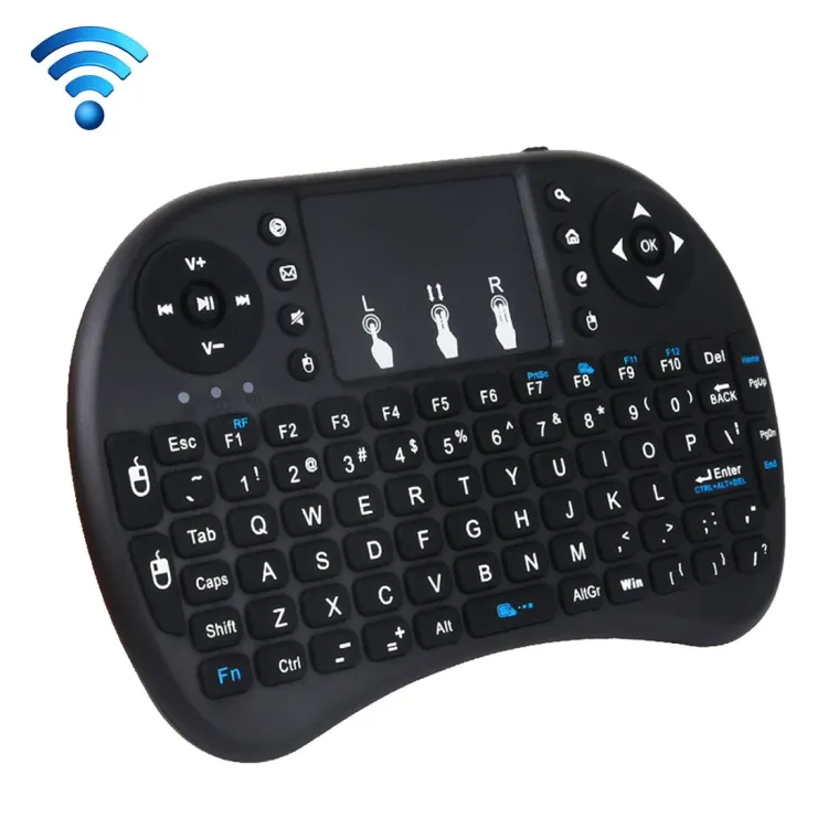 Factory Direct I8 2,4 GHz Fly Air Mouse Drahtlose Mini-Tastatur mit eingebettetem USB-Empfänger für Android TV Box / PC