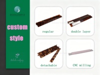 Rak Penyimpanan Ubin Mahjong Akrilik Desain Scallop 20 inci, Rak Permainan Mahjong Amerika dengan Penekan Magnetik Praktis