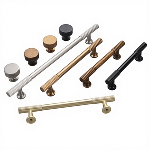 Oukali Moderne Schlafzimmer- und Badezimmermöbel Französische Schrankgriffe Küchenschublade Kommode Zinklegierung Teegold Knopfgriffe - Product Image 2