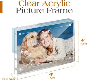 Custom Sized Handmade <b>Double</b>-Sided Clear Acrylic Magnetic Waterproof Eco-Friendly <b>Photo</b> <b>Frame</b> for Desktop Display - Product Image 2