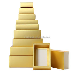 Vaso personalizzabile scatola di carta in cartone dorato scatola di carta scheggia in carta pieghevole cassetto per tè caffè scatole regalo stampa Logo custodia per imballaggio - Product Image 2