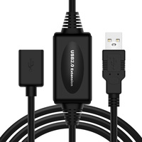 Cable de Extensión USB 2.0 Activo DFX de 5m, Cable Repetidor de Alta Velocidad Macho a Hembra con Chip Único para Impresora