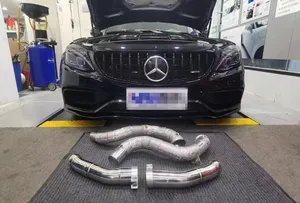 Dòng chảy cao xả downpipe cho Mercedes Benz C63 E63 4.0t