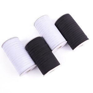 Vente en gros de bandes élastiques plates tressées en textile <span class=keywords><strong>tricot</strong></span>é noir et blanc personnalisées en rouleaux de 3 mm, 5 mm, 6 mm, 8 mm, 10 mm, 12 mm <span class=keywords><strong>pour</strong></span> la <span class=keywords><strong>couture</strong></span> de vêtements - Product Image 5