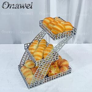 Exhibidor de Alimentos de Acero Inoxidable de Varias Capas para <span class=keywords><strong>Buffet</strong></span>, Decoración de Bodas, Soporte para Pasteles y Almacenamiento de Pan para Hoteles Onawei Sweet <span class=keywords><strong>Buffet</strong></span> - Product Image 4
