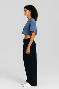 Maglietta Vintage in maglia corta da <span class=keywords><strong>donna</strong></span> Y2k con maglia corta in poliestere/cotone 230gsm con acqua acida lavata Slim Fit stampa estiva per la corsa in <span class=keywords><strong>palestra</strong></span> sportiva - Product Image 3