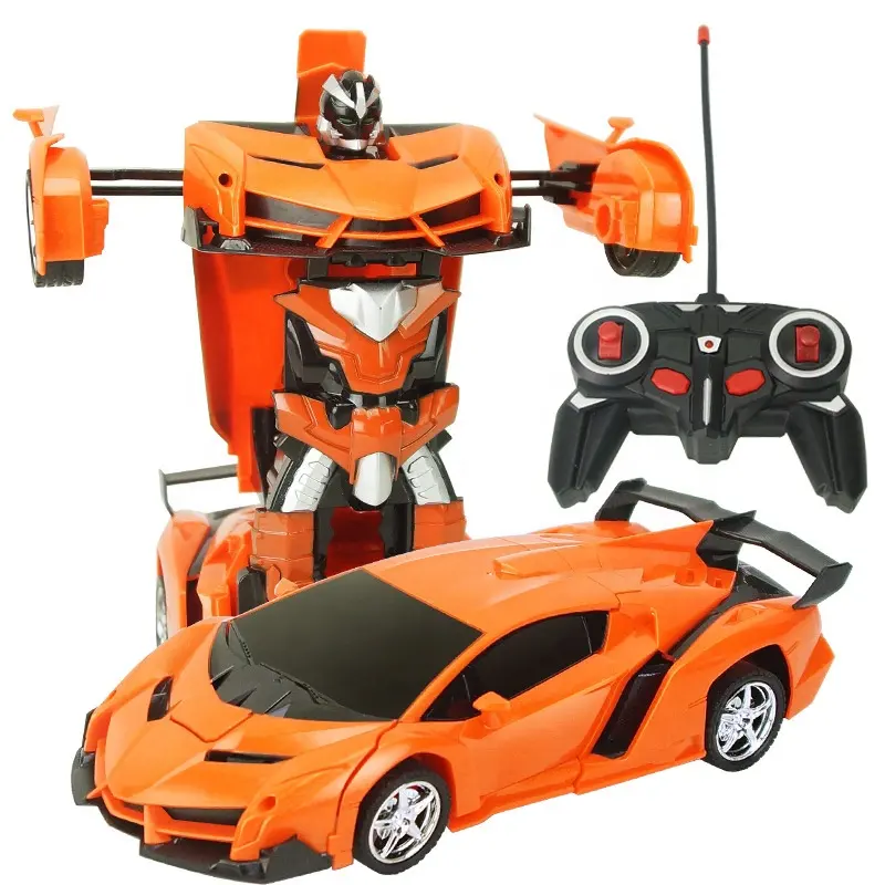 Samtoy 1:18 5CH रिमोट कंट्रोल खिलौने के साथ 1 में 2 विरूपण कार रिमोट कंट्रोल रोबोट कार रिचार्जेबल बैटरी