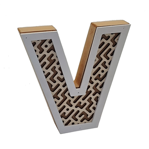 "L" parola 20*15*3cm casa parola Stand in legno parole frasi ritagliate progetto per la decorazione della casa arte della parete - Product Image 3