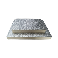 Panneau de conduit d'air pré-isolé PIR résistant au feu classe 0, double face en aluminium. Système de ventilation HVAC avec isolation thermique en feuille métallique