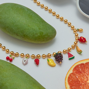 Conjunto de Collar con Colgante de Fruta de Acero Inoxidable, Joyería para Mujer, Accesorio de Moda - Product Image 2