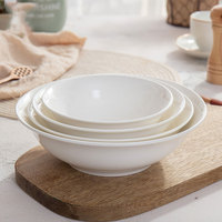 Bol en céramique en porcelaine moderne, petit, grand, blanc, Logo personnalisé, Ramen, cuisine, salade, nouilles, riz, service de soupe, vente en gros