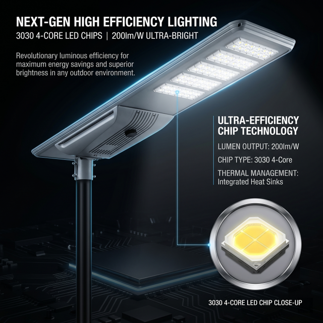 Commercial Grade Corrosion Resistant Smart Lighting System All In One Solar Street Light for Road