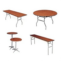 Table de banquet extérieure moderne, portable et durable en contreplaqué pour la restauration hôtelière