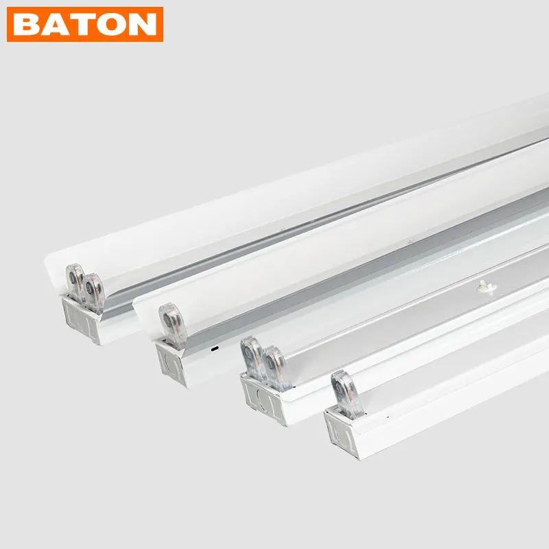 XINHUA Giá Tốt Led Batten Ánh Sáng Bracket 4ft 3ft 2ft T8 Led Ống Ánh Sáng Huỳnh Quang Đèn Ổ Cắm Chân Đế Ánh Sáng Lịch Thi Đấu Lồng