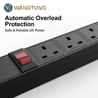 Unité de distribution d'alimentation compacte à 6 prises, 1U, PDU pour rack, prises universelles, disjoncteur pour armoire réseau