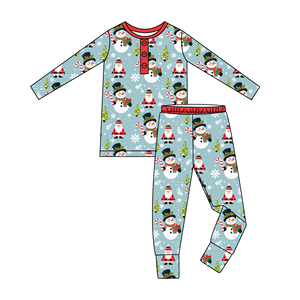 Vêtements en bambou de haute qualité pour garçons et filles, ensembles de pyjamas à manches longues, vêtements décontractés pour enfants, vêtements de détente, pyjamas pour tout-petits - Product Image 1