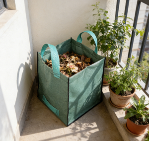 <span class=keywords><strong>Bac</strong></span> à feuilles vertes en plastique tissé haute densité pour la gestion durable des déchets de jardin et le stockage du compost - Product Image 5