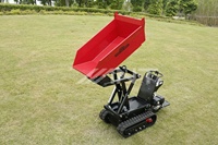 Mini camion à benne basculante ANT BY800L à haute capacité avec chargeur frontal, transmission sur chenilles, système entièrement hydraulique pour l'agriculture et le mélange de béton