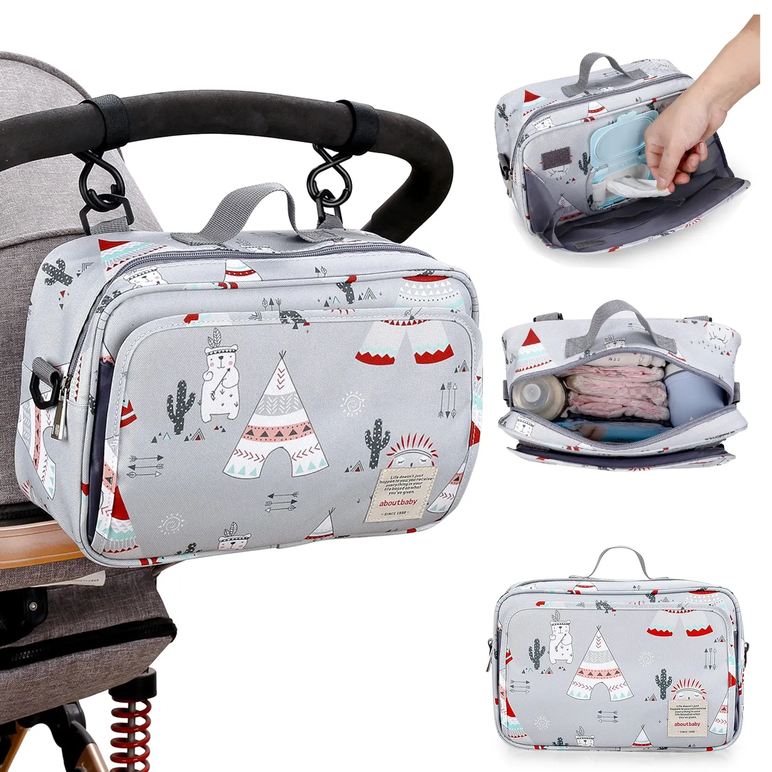 Многофункциональная переносная сумка для детской коляски