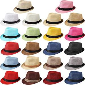 Chapeaux de fête cubains en vrac de paille <span class=keywords><strong>Chapeau</strong></span> Panama Casquettes à bord court Chapeaux habillés <span class=keywords><strong>pour</strong></span> hommes femmes - Product Image 2