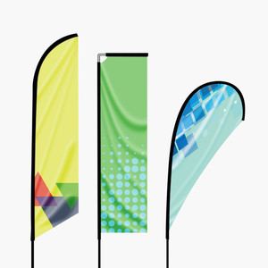 High Quality 100% Polyester Roadside Garden Personalized Advertising Outdoor Custom Beach Feather Flags Custom Banner Stand