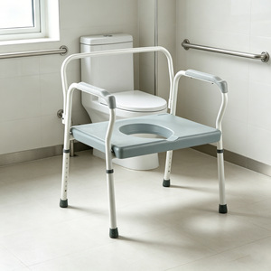 Foxconn Heavy-Duty Iron <b>Commode</b> <b>Chair</b> 130kg Load Capacity Adjustable For Elderly Disabled Rehabilitation - Product Image 2
