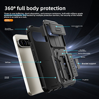Étui de protection magnétique antichoc avec support coulissant pour caméra, en TPU+PC, protection à 360° pour Google