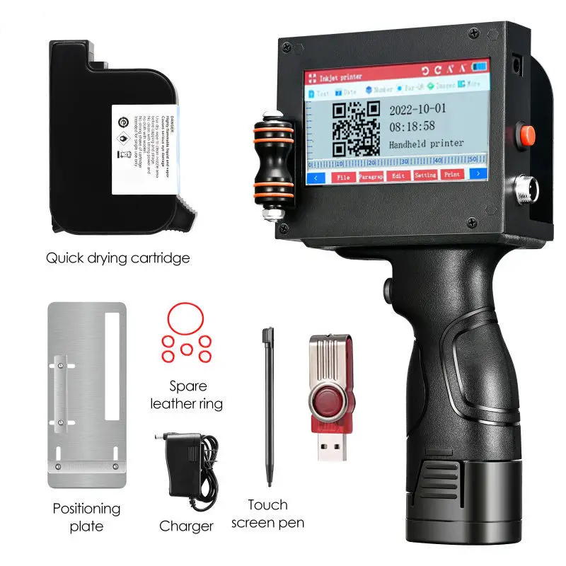 Pistolet à main haute qualité portable date d'expiration codeur numéro de lot machine à jet manuel imprimante à jet d'encre portable
