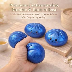 Shiny <b>Glitter</b> Dumpling Squishy Toy Portable Stress Relieving Toy for Relaxation and Anxiety Relief - Product Image 4