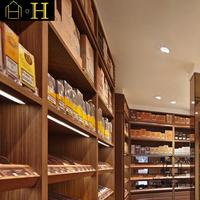 Bonne qualité en bois magasin de cigares accessoires tabac présentoir meubles cigare cigarette étagère
