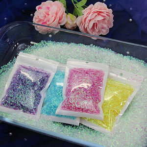 Hengxin 500G Kerst Groene Glitter Hagelslag Hygloss Zachte Pp Rietjes Buis Kralen Bingsu Kralen Glitter Voor Slijm En Ambachten - Product Image 3