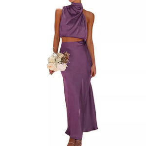 Low Price Two Piece Bridesmaids Dresses Affordable & Made of Satin |  Alibaba.com
