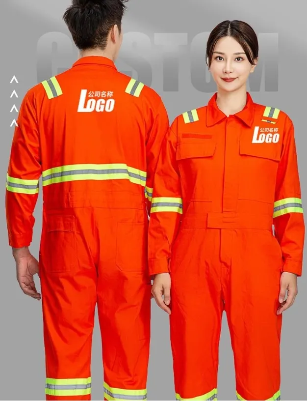 Tulum aşınmaya dayanıklı ve kir dayanıklı güvenlik takım elbise uzun kollu yansıtıcı şerit emek koruma güvenlik görevlisi uniformst