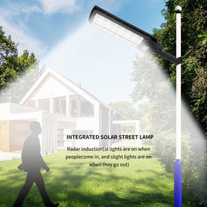 Lampione Solare da Esterno Impermeabile 400W, Lampada <span class=keywords><strong>a</strong></span> Palo IP65 Impermeabile, Illuminazione LED per Giardino e Strada - Product Image 1