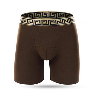 Alta calidad 95% algodón 5% spandex hombres bragas hombres pierna larga Boxer ropa interior de algodón nuevo elegante panty de pierna larga - Product Image 4