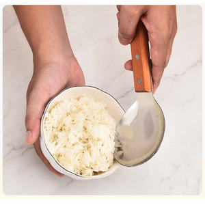 2024 thép không gỉ không dính muỗng gạo với tay cầm bằng gỗ Nồi cơm điện gia dụng Nồi cơm điện - Product Image 5