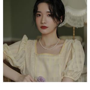 สร้อยคอมุกน้ำจืดธรรมชาติสำหรับผู้หญิง ขนาดไล่ระดับ ตัวเรือนเงินแท้ S925 สร้อยคอแบบเส้นยาวคล้องคอ - Product Image 3