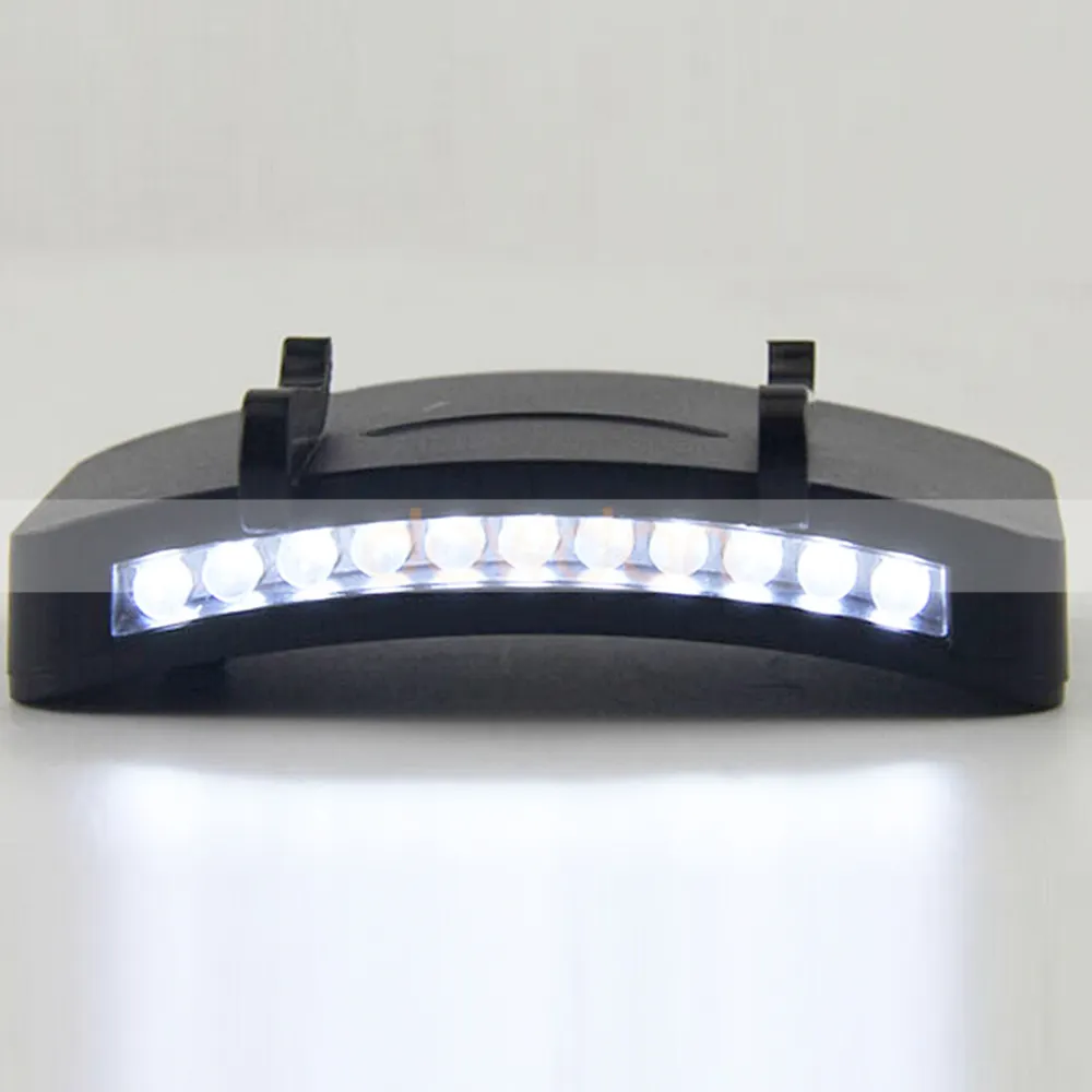 Draagbare Hoed Clip Licht met AAA Batterij Power 11 LED 3W Heldere Cap Clip Lamp