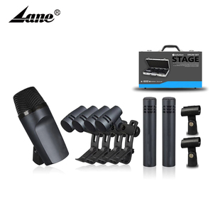 Ensemble de microphones pour batterie Stagg Dms-5700h, instrument de musique, avec étui, microphones filaires <span class=keywords><strong>Tonor</strong></span>, métal E600, professionnel, Lane XLR, aluminium - Product Image 1