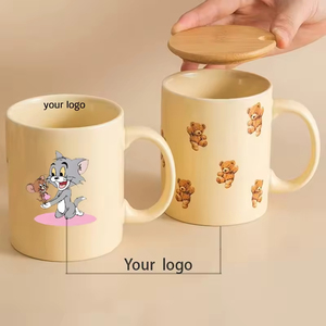 OEM Isı Transferli El Yapımı Krem Tarzı Özel Sevimli Noel Mat Seramik Kahve Seyahat Kupası - Product Image 4