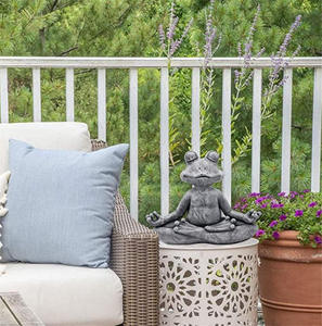 Vente directe d'usine bon marché vente en gros artisanat en résine personnalisé Yoga grenouille <span class=keywords><strong>jardin</strong></span> Figurine décoration Articles d'ameublement extérieur - Product Image 5