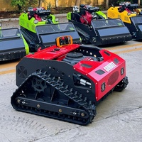 Tondeuse à gazon industrielle tout-terrain télécommandée sur chenilles, largeur de coupe 700 mm, intelligente avec IA