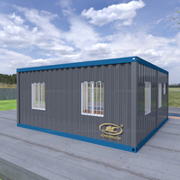 Maisons de grange à assemblage facile double histoire 3m x 6m bureau préfabriqué détachable maison conteneur plat avec verre