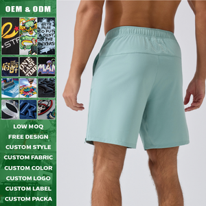 Shorts de sport pour hommes, personnalisés par le fabricant, brodés, à séchage rapide, respirants, taille mi-haute, pour la course, la gym et l'entraînement - Product Image 2