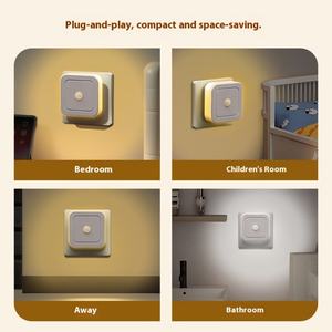 Veilleuse LED sans fil mini améliorée avec capteur crépusculaire, contrôle tactile, à brancher, pour chambre, salle de bain, couloir, chambre d'enfant - Product Image 4